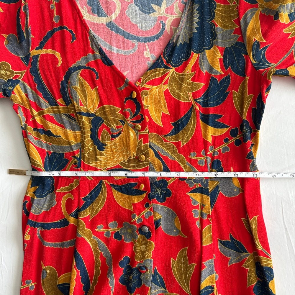 Sezane Vic Dress Midi Milanese Flower Print - Picture 7 of 10
